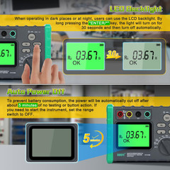 Earth Resistance Tester 0.03-2000 Ohm Meter,Upgraded Digital Earth Ground Resist