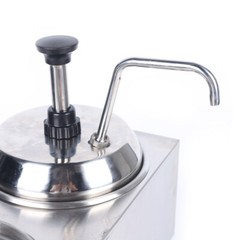 1600W Commercial Hot Fudge Warmer Nacho Cheese Sauce Warmer w/ Pump Dispenser US