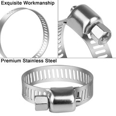 101/130pcs Adjustable Hose Clamps Worm Gear Stainless Steel Clamp Assortment set