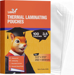 Uinkit 3.5Mil Heavy-Duty 100 Pack Menu Laminating Pouches, 11.5″x17.5″ Sheets fo