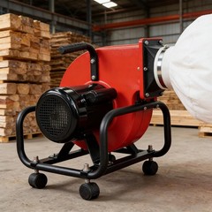 Horizontal Woodworking Dust Collector 750W (1HP) with 15-Gallon Collection Bag