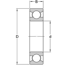 SC05A51CS24PX1 Single Row Radial Deep Groove Ball Bearing 25x52x13 mm. by NTN