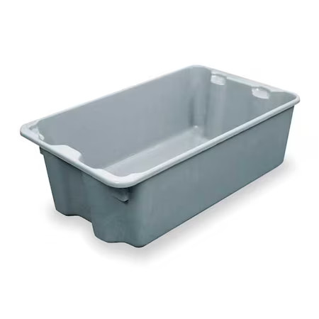 Mfg Tray 780508 Stack & Nest Storage Container, 9 Gal, 24-1/4 In L X 14-3/4 In
