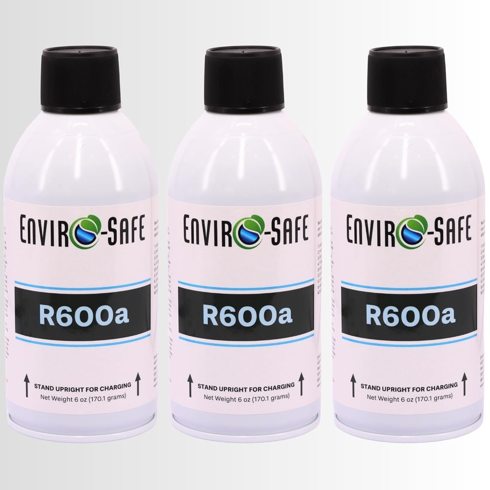 R600a Refrigerant – 6oz Upright Self Sealing Style Top. (3 Cans)