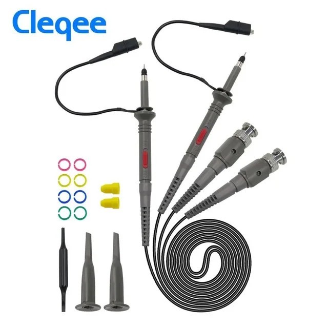 2x 100MHz Oscilloscope Scope analyzer Clip Probe test leads kit for HP Tektronix