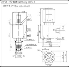 Hydraulic Threaded Cartridge Solenoid Valve 2 Way Normally Closed DHF08-220H