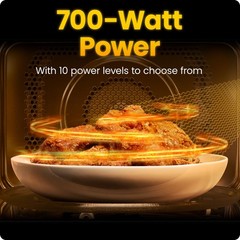 Chefman Countertop Microwave Oven 0.7 Cu. Ft., 700 Watts Ft, Black