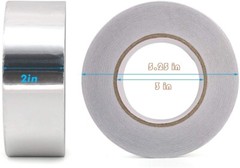 Aluminum Foil Tape 2in x 55 Yd Heat Resistant Waterproof Insulation Home Repair