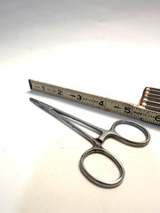 Vintage US Army Hemostat Forcep Locking Clamp Stainless Surgical Instrument