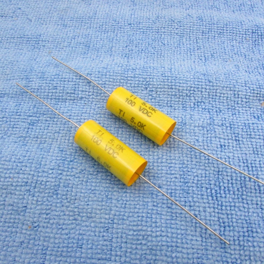 Qty 2 5.0uF 100V Metalized Polyester Film Speaker Crossover Capacitor