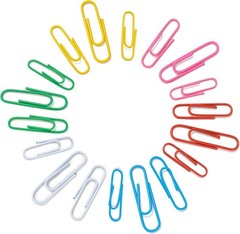 Paper Clips Assorted Sizes, Cute 350PCS, Red,green,blue,pink,white,yellow