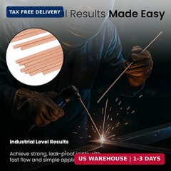 42 Pcs Brazing Rods AWS Bcup-5 15% Silver Solder Phos Copper Brazing Alloy Flat