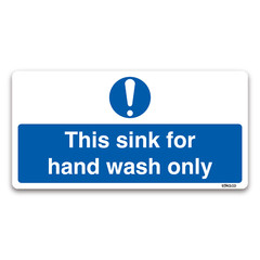 This Sink For Hand Wash Only Sign Sticker Notice Label – Waterproof Sticky Vinyl