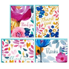 Hallmark Thank You Notes Assortment 4 inches x 5.5 inches, Watercolor Florals