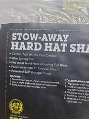 Qty: 2 KHAKI Occunomix MiraCool Stow-Away Hard Hat Sun Shade Protects Neck Face