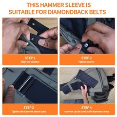 Padded Hammer Holster for Belt Replacement Diamondback BLACK