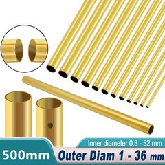 Brass Tube 1mm 2mm 3mm 4mm 5mm 6mm 7mm 8mm 9mm 10mm 11mm 12mm 13mm O.D. x 500mm