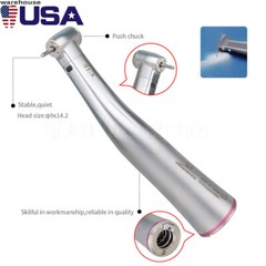 Dental 1:5 Increasing LED Fiber Optic Contra Angle Low Speed Handpiece Red Ring