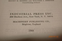 LOT 82: VINTAGE MACHINERY’S HANDBOOK MACHINIST BOOK