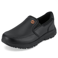 HISEA Men’s Non-Slip Shoes Slip-On Chef Shoes Water Resistant Kitchen Work Shoes