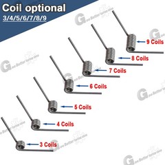 Torsion Spring 3-9 Coil (10 pcs), 2mm Wire dia, 10 ~ 20mm OD, Left spring Steel