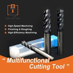 5 PCS 3/32″ 4 Flutes Square 45° Helix Carbide End Mill Bit AlTiCrN Coated HRC 50