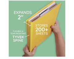 10 Blue Summit Supplies Classification Folders, 1-Divider, Letter Yellow