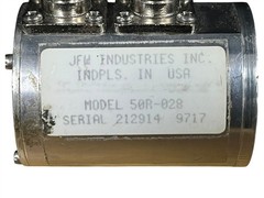 JFW Industries Inc 50R-028 Manual Single Rotary RF Attenuator Coaxial