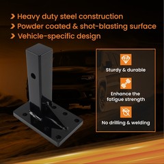 20000 lbs Pintle Mounting Plate Trailer Hitch Adapter for 2″ Receiver Steel