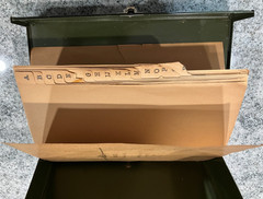 Vintage Asco Industrial Metal Book Storage Box w/Latch and Folder* Wear