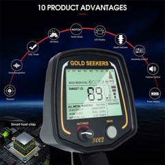 Detector de Metales Impermeable,Alta Precisión y Pinpoint 11″ bobinas