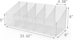 Fixturedisplays® 24 X 8 X 8″, 5-Slot Divided Candy Bulk Bin Clear Acrylic Counte