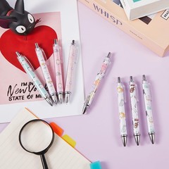 Ireer 8 Pcs Ballpoint Pens for Women 1.00 mm Cute Black Ink as picture shown