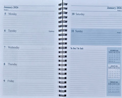 2026 Weekly/Monthly Planner, organizer, Appointment book, 5″ x 8″ Select color