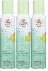 Citrus Magic Air Freshener Spray Fresh Citrus 3 Pack 3 oz