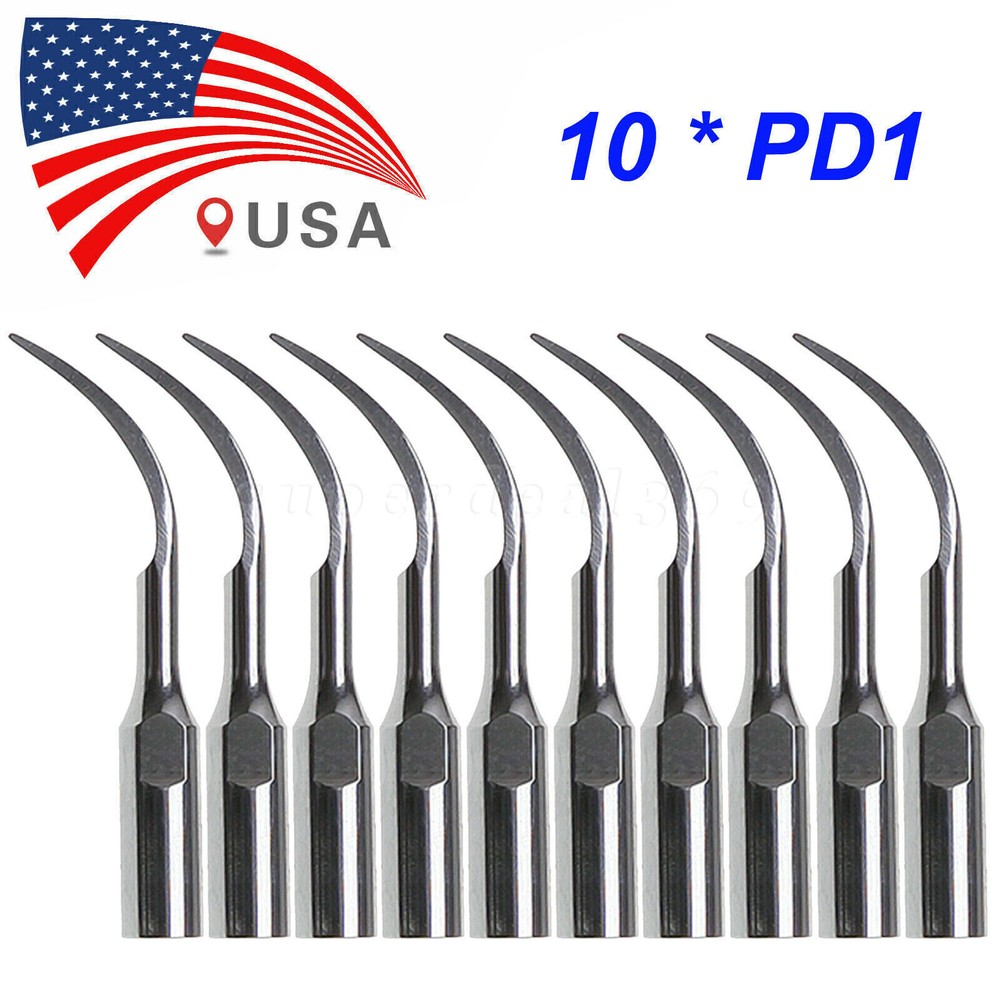 10pcs SKYSEA Dental Ultrasonic Piezo Scaler Tips PD1 Fit DTE/SATELEC Handpiece