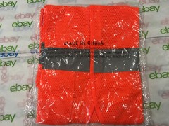 PIP Florescent Orange Safety Mesh Vest Silver w/ Reflective Stripes Men’s L