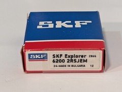 Lot of 3: SKF Explorer 6200-2RSJEM Deep Groove Ball Bearings, Made in Bulgaria
