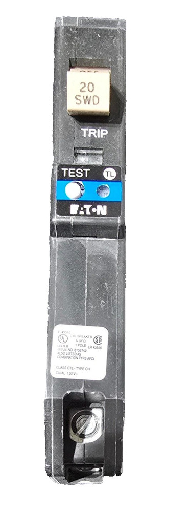 Clearance- Eaton CHFP120DF Plug-On Neutral AFCI Ground Fault Breaker 20A 120V