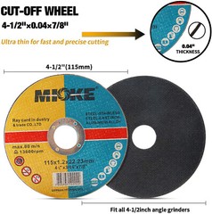 4.5″ Metal Cutting Discs 115mm Angle Grinder Disc Cut Blade Ultra Thin Steel