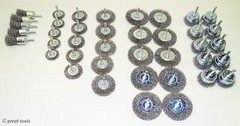 40-PC WIRE WHEEL BRUSH SET – assortment – air tools, die grinder, drill
