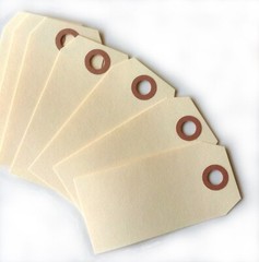 #3 Shipping Tag, Manila, Plain, 10 Pt., 3-3/4″ x 1-7/8″, Large Eyelet – Box/1000