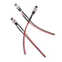 3Pcs Latching Push Button Switch 12V 5AMP SPST ON/Off Mini Switch Pre-Wired