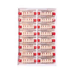 Dental Acrylic Resin Tooth Denture False Teeth Upper Anterior Lower 6Set*16Pc