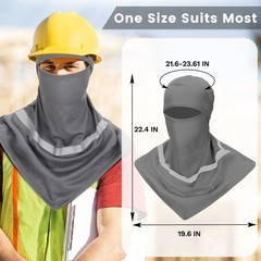 4 Pcs Hard Hat Sun Shade Full Brim Mesh Balaclava Neck Sun Protection 2 Pack