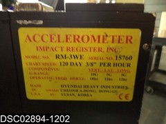 Used: RM-3WE Impact Register Inc. 3 Way Accelerometer Earthquake Reading Meter