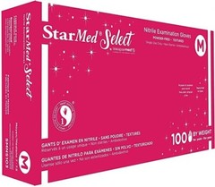 Sempermed StarMed Select Nitrile Examination Gloves, Medium, 100 gloves/box 