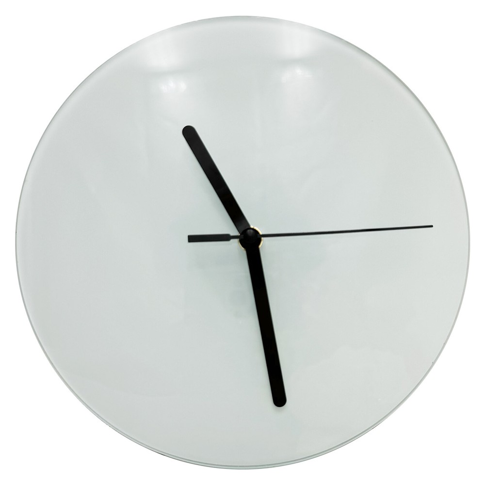 20PCS Sublimation Photo Frame Glossy Round Clock for Heat Press Blank Glass