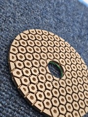 GRANQUARTZ Pro Series Copper Pad 4″ 50 Grit For Stock Removal, Honing, Polishing