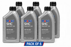 6 Pack Mobil SHC 634 ISO VG 460 Synthetic Gear & Circulating Oil 1 Quart (946mL)